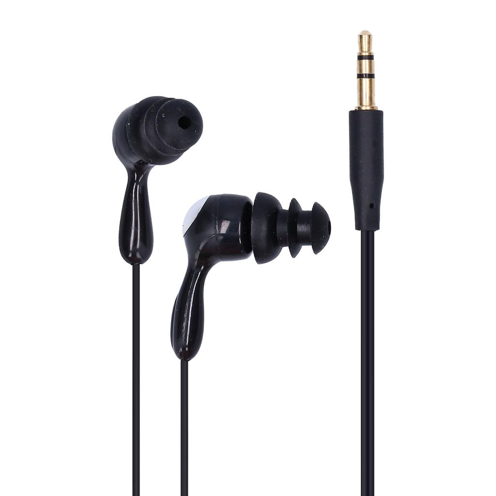 Fones de Ouvido à Prova d'Água Estilo Intra-auricular Fones de Ouvido de Condução Óssea com Protetores Auriculares Substituíveis para Natação Corrida SurfePreto