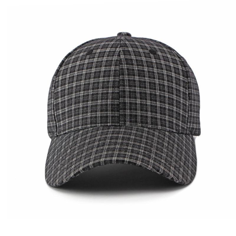 Casquette de Baseball à Carreaux Vintage Hommes Femmes Casquette de Protection Solaire d'Extérieur
