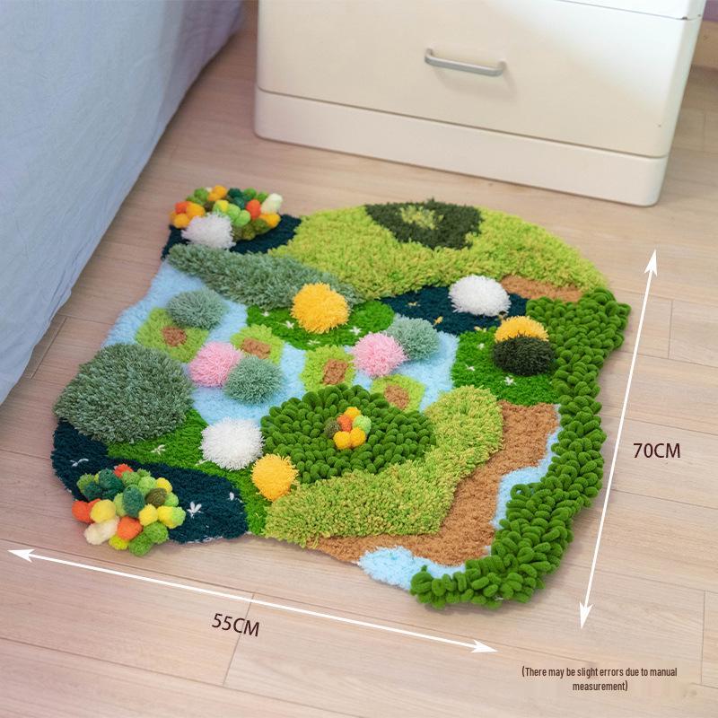 Moss Coaster Rug Kit: Beginner-Friendly Mori Style Doormat Gift Set