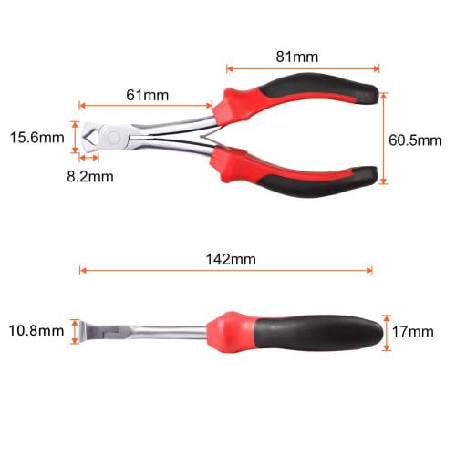 SPEEDWOX Mini Long End Nippers, Long Reach Wire Cutter, Compact Precision Work Tool with Long Tip for Automobiles, Motorcycles, Equipment, Computers,