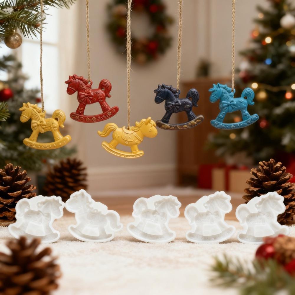 Rocker Horse Mold Food-Grade Home Decoration Mold Silicone Mold Easy-To-Clean For Home Decoration Gift Making Diy Crafting