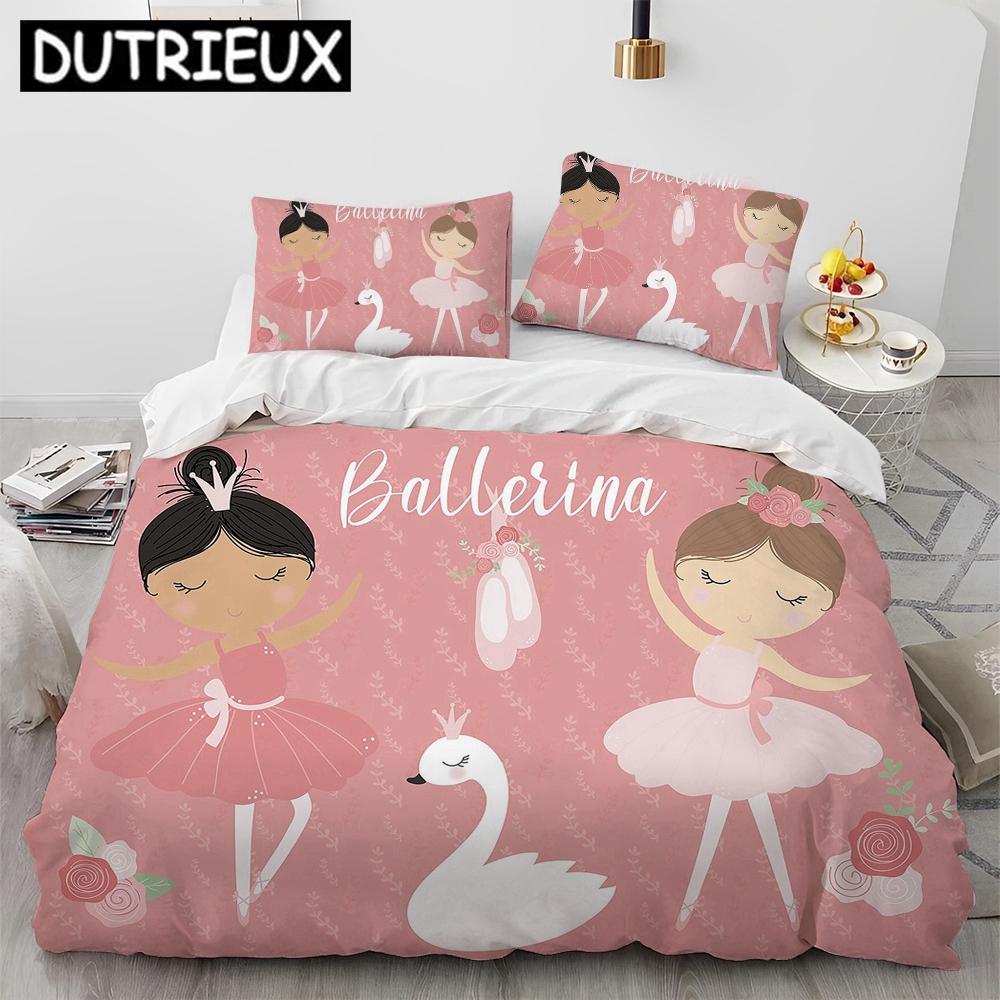 Comforter Charming Queen Size Cartoon Bedding Set - Ballet Girl Ballerina Theme Comforter & S Included