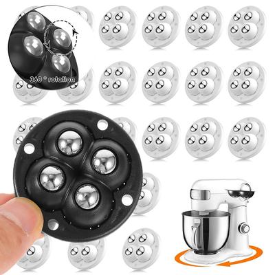 24er-Pack Selbstklebende Mini-Lenkrollen, 360° drehbare Universalräder, Hochbelastbare Doppelkugellager für Küchengeräte