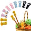 5/10/15 Cat Claw Knitting Stopper Multi-color Knitting Needle Point Protection Silicone Knitting and Crochet Supplies