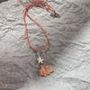 Korean Exquisite Retro Flower Love Heart Beaded Necklace For Women Personality Simple Cool Clavicle Chain Fashion Jewelry