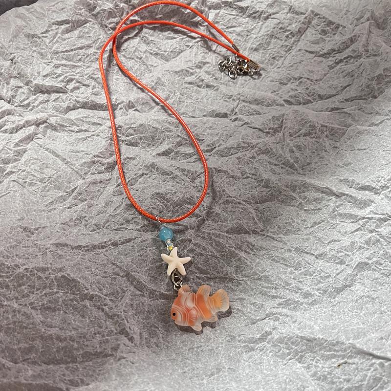 Korean Exquisite Retro Flower Love Heart Beaded Necklace For Women Personality Simple Cool Clavicle Chain Fashion Jewelry