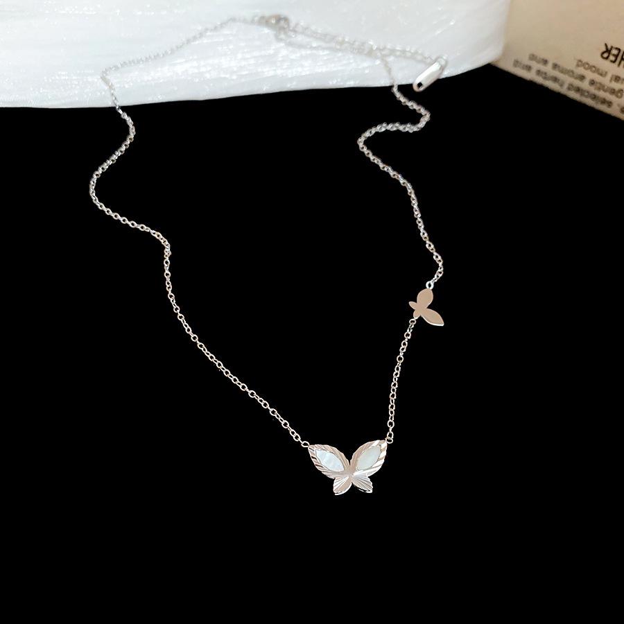 Goldbarren Bohnen Halskette - Edelstahl, Nischendesign, Schlichte Schlüsselbeinkette, Vielseitiger Modeschmuck