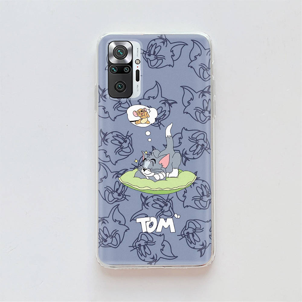 Transparente Hülle für Samsung A04 A14 A23 A34 A54 M23 M33 M52 M53 Realme Narzo 50 50I 50a Prime C35 C55 C30S 10 9 Pro T-91 Tom und Jerry