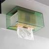 Wall Mounted Tissue Box Holder Large Capacity Transparent Design Simple