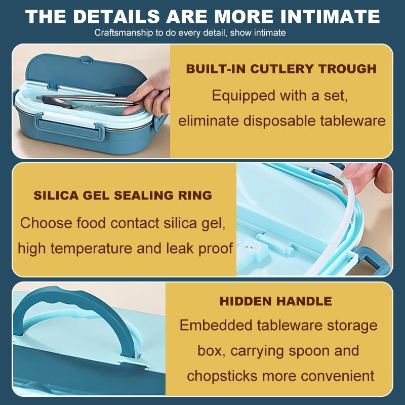 Stainless Steel Insulated Food Container for Kids BPA Free Portable Lunch Box with Bowl for School Outdoor Trips