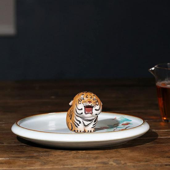 Langlebige Teedekoration in Tigerform, klein, besonders