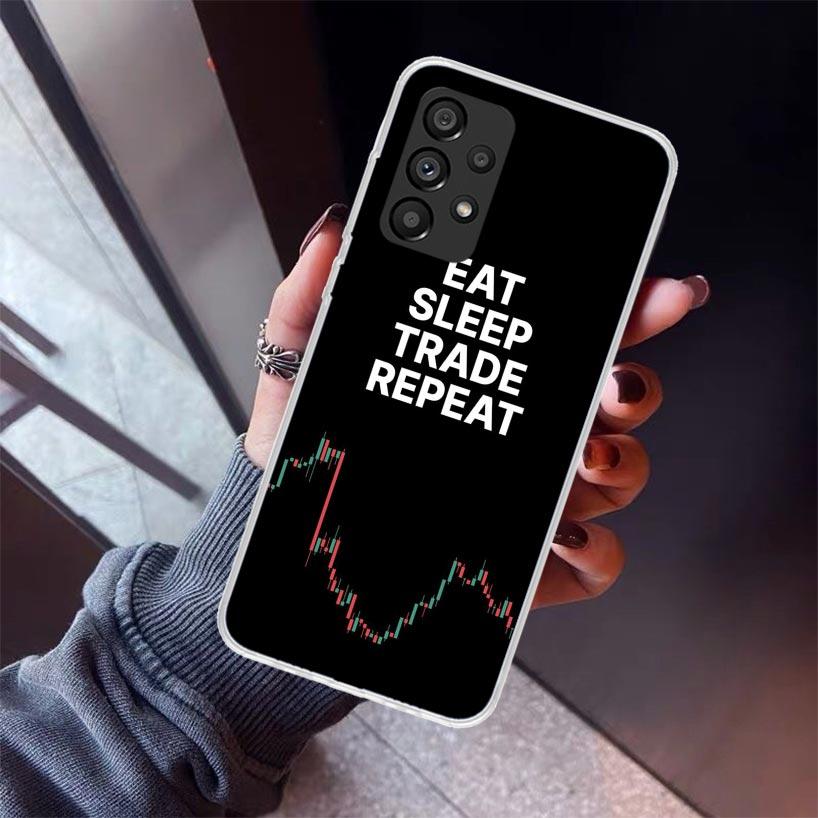 Trade Investment Forex Stock Market Phone Case For Samsung Galaxy A12 A52S A42 A32 A22 A51 A50 Note 20 Ultra 10 S10 Plus A71 A70