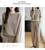 Women's Seven-Needle Thickened 100% Pure Wool Sweater - Autumn/Winter, Warm, Round Neck, Loose Fit, Knit Base Layer