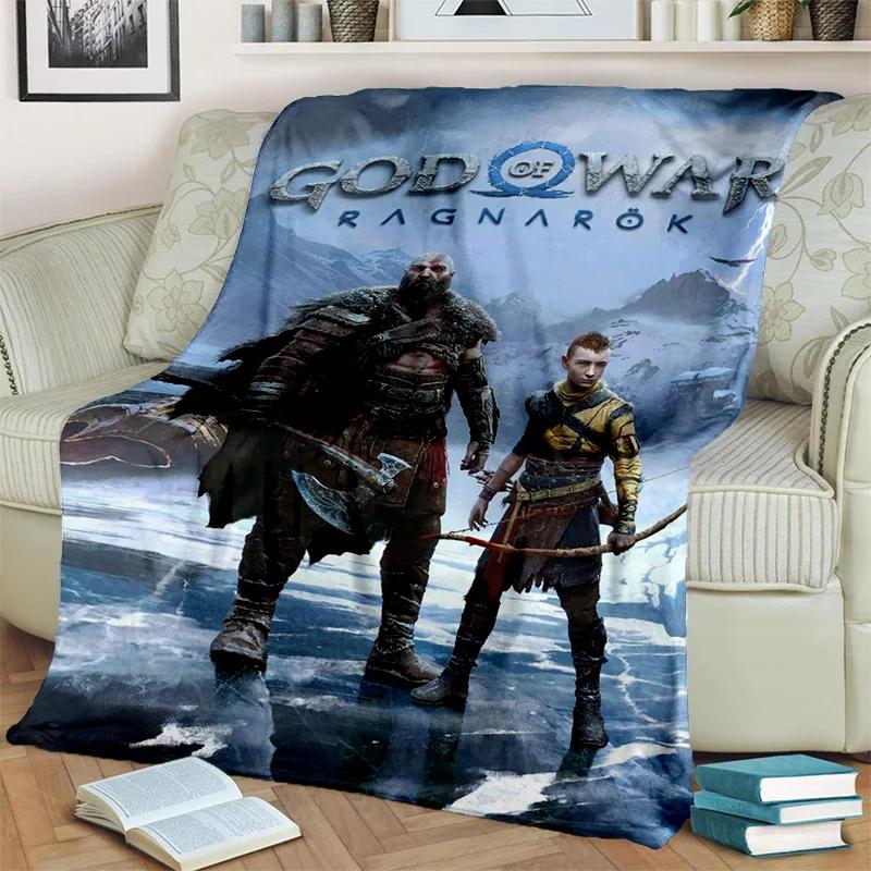 3D hry God of War Hry Kratos HD deka, měkká deka pro domácí ložnici Pohovka Pohovka Piknik Cestovní přikrývka do kanceláře pro děti