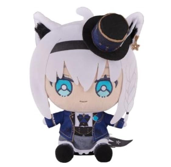 Hololive Friends with U Shirakami Fubuki Plush Figure Fubuki Western-style Costume Fubuki