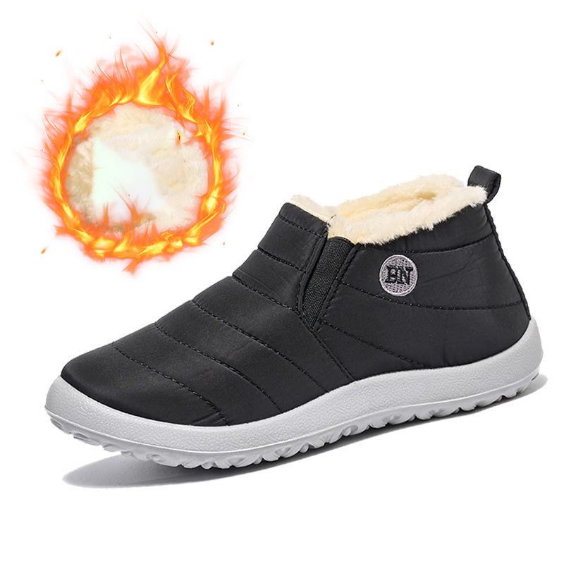 

Женские ботинки Снежные Уличные Мужская обувь Большой размер Мужские Зимние ботинки Плюшевая обувь Мужские Водонепроницаемые Мужские ботинки Мужская обувь Рабочая обувь 34EU/CN35 чёрный