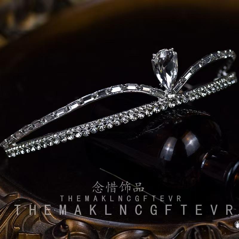 Bridal Crown Headdress Rhinestone Crown Wedding Veil Diamond Clothing Eighteen Year Old Adult Ceremony Birthday Princess Hair Accessories