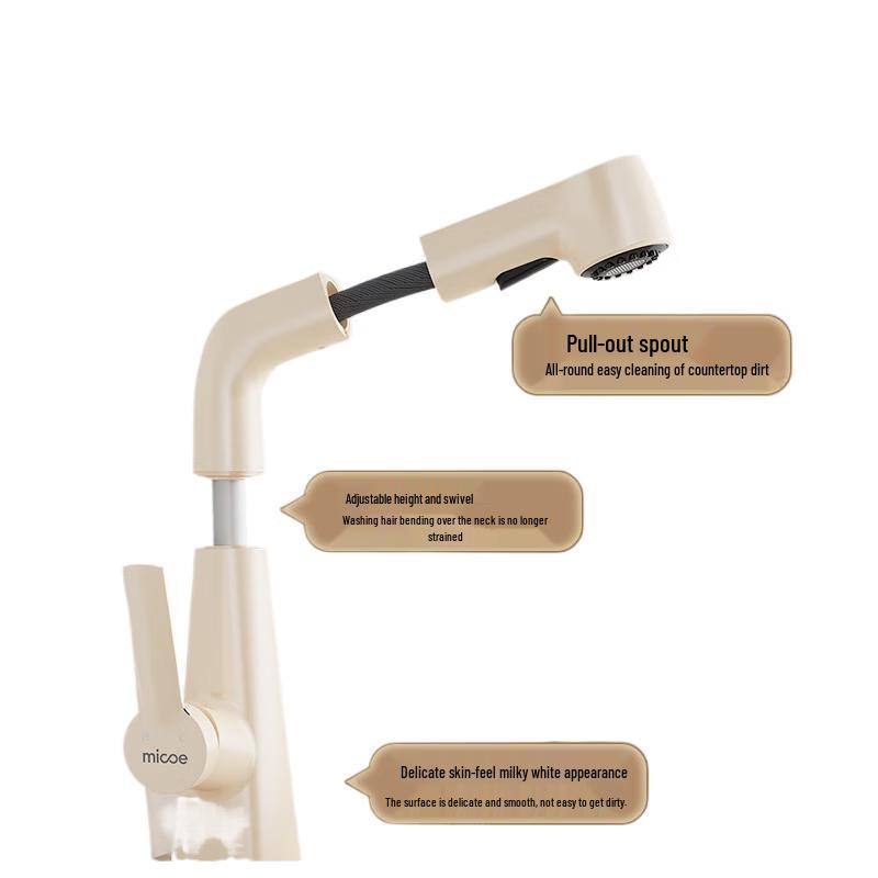 Sijimuge Pull-Out Hot & Cold Basin Faucet