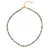 GEMCHIC Women's Vintage Layered Beaded Necklace with Geometric Pendant, Handmade Natural Stone Choker Set for Daily Wear