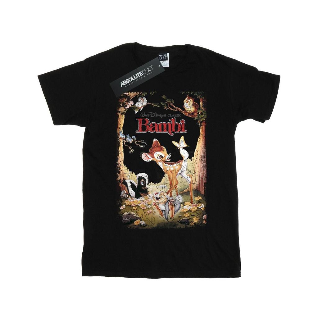 Disney Chłopięcy T-shirt z plakatem Bambi w stylu retro