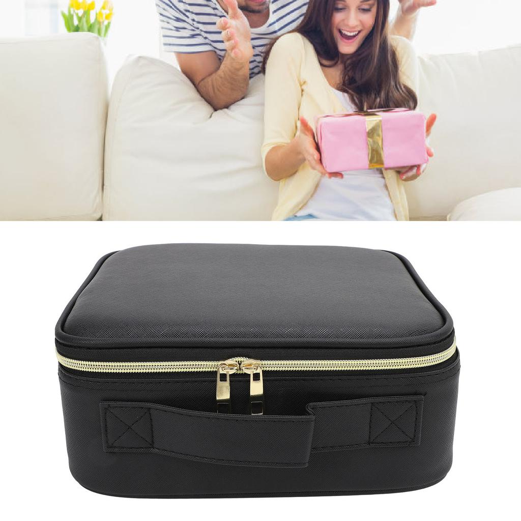 Portable LED Makeup Bag Multipurpose Stylish Large Capacity 3 Color Lights Dimmable Travel Makeup Bag with LED Mirror