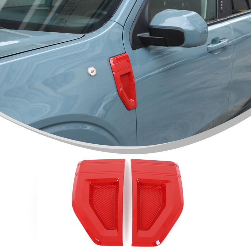 

For Ford Maverick 2026-2026 ABS Carbon Fiber Car Fender Side Air Vent Cover Trim Shark Gills Side Vent Sticker Accessories червоний