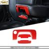 For Jeep Wrangler JL 2018- ABS Red Interior Armrest Box Switch Trim Cover 3P