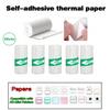Mini Pocket Printer Self-Adhesive Paper Portable Thermal Printer Label Sticker For Printer Suitable For Home Office Study Work