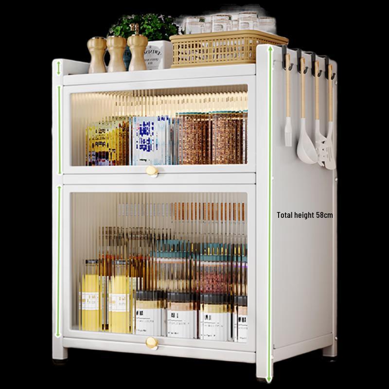 Woding Dustproof Rustproof Kitchen Spice Rack with Lid
