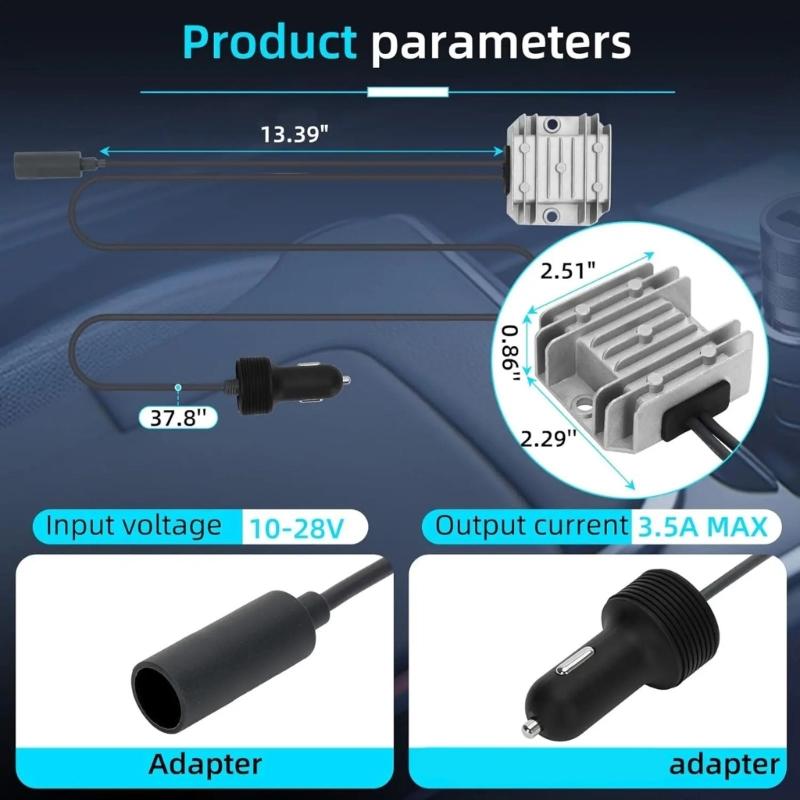 Waterproof 12V 24V To 30V 3.5A Step Up Power Supply Cable Automotive Boosting Power Converter For Outdoor Equipment