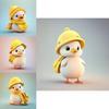 Cute Little Yellow Duck Wearing Hat Pendant With Acrylic Flat Surface For Vehicle Interior Decoration