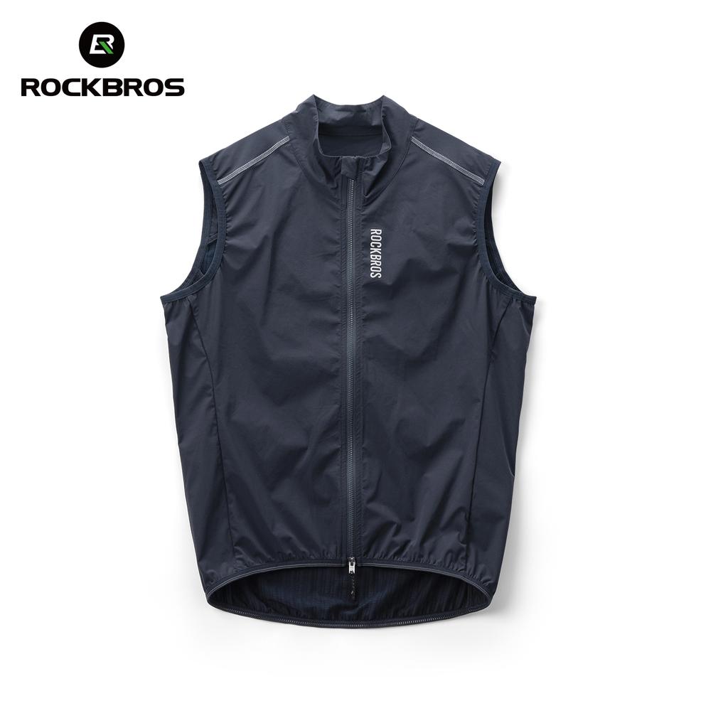 Colete de Ciclismo à Prova de Vento ROCKBROS Leve Respirável Gilet de Bicicleta para Homens Mulheres Compactável Corta-vento Primavera Verão Ciclismo