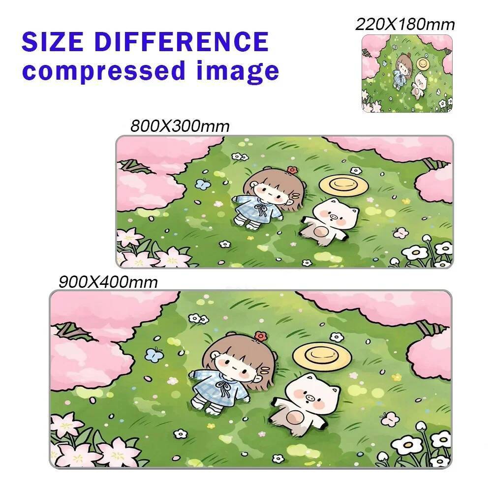 Lilac Mous Pad Kawaii Pastel Cat Mousepad Purple 800x400 Office Accessories Deskpad Cute Table Carpet Desk Protection Mat