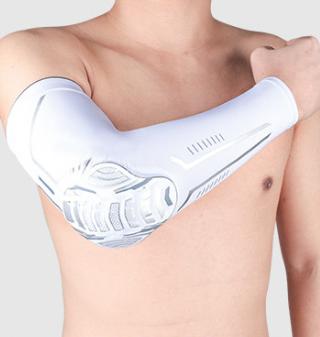 Adults Sports Football Volleyball Protective Gear-Breathable Honeycomb Crashproof Arm Elbow Brace Custom Polyester Spandex
