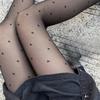 Women Tights Sexy Classic Small Polka Dot Silk Stockings Thin Vintage Faux Tattoo Thigh Sheer Pantyhose Female Elastic Hosiery