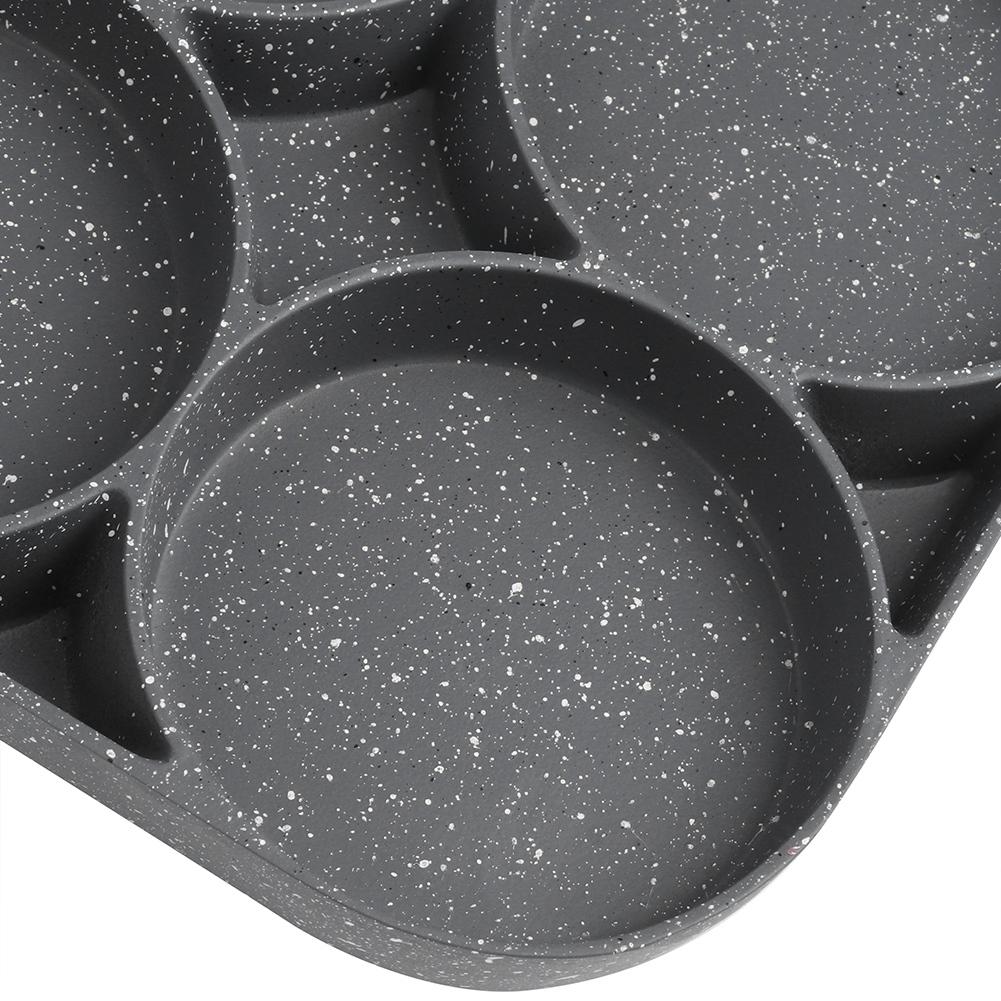 Kitchen Breakfast Pancake Cooking Pan Aluminum Frying Pan Mold for Egg Hamburger with Handle(Open