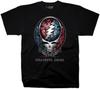 Grateful Dead Skull Roses Lightning Bolt Black T-shirt