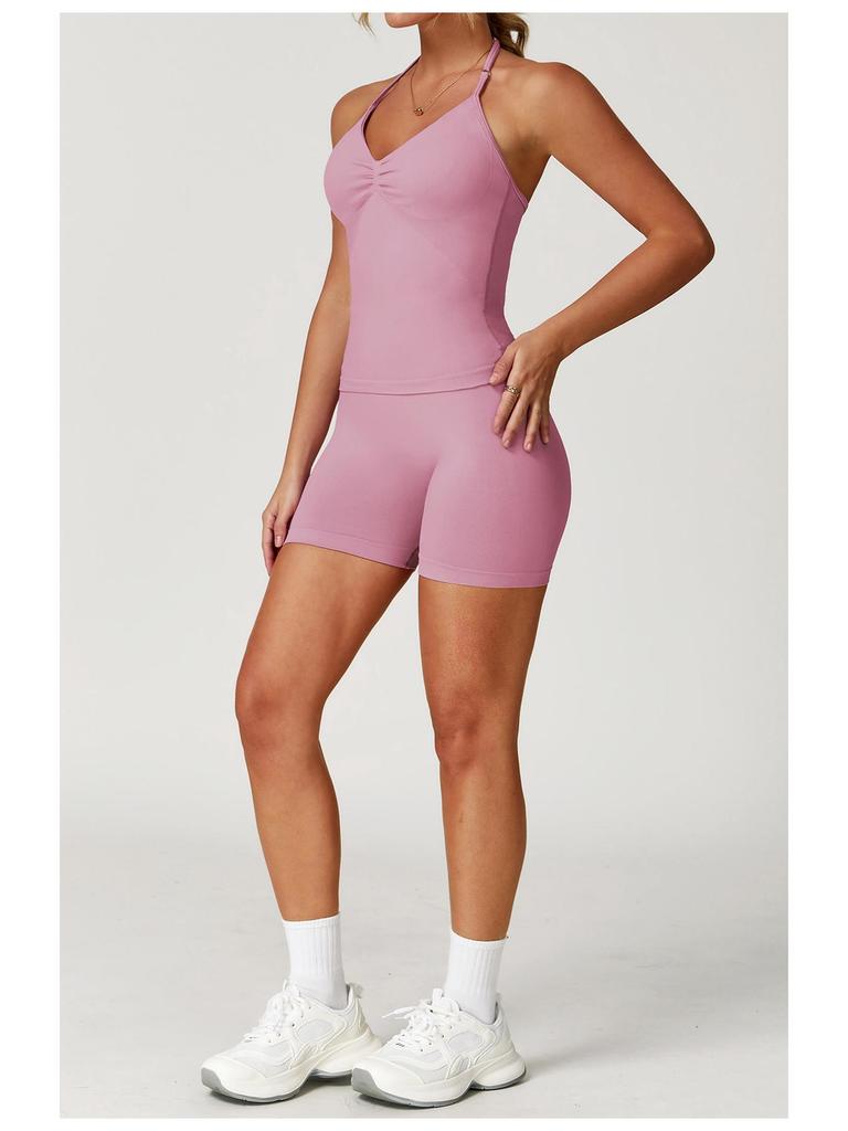 ZeChuang Women's Seamless High Waist Yoga Shorts - Butt-Lifting, Quick-Drying Summer Fitness Pants