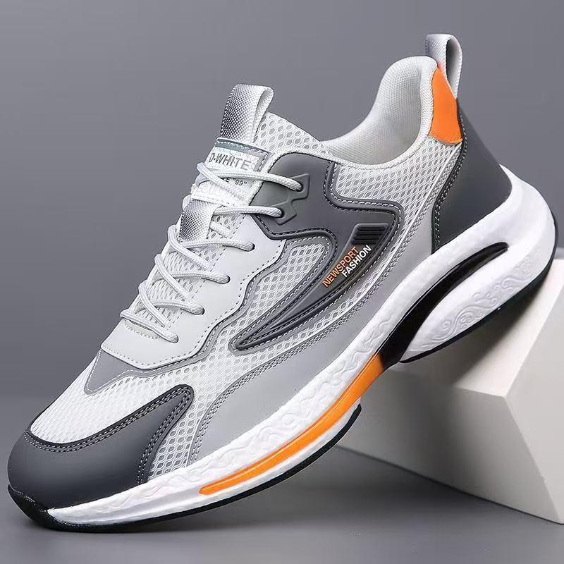 Spring 2025 new men's mesh casual sports shoes fashionable versatile comfortable breathable men's shoes leather shoes