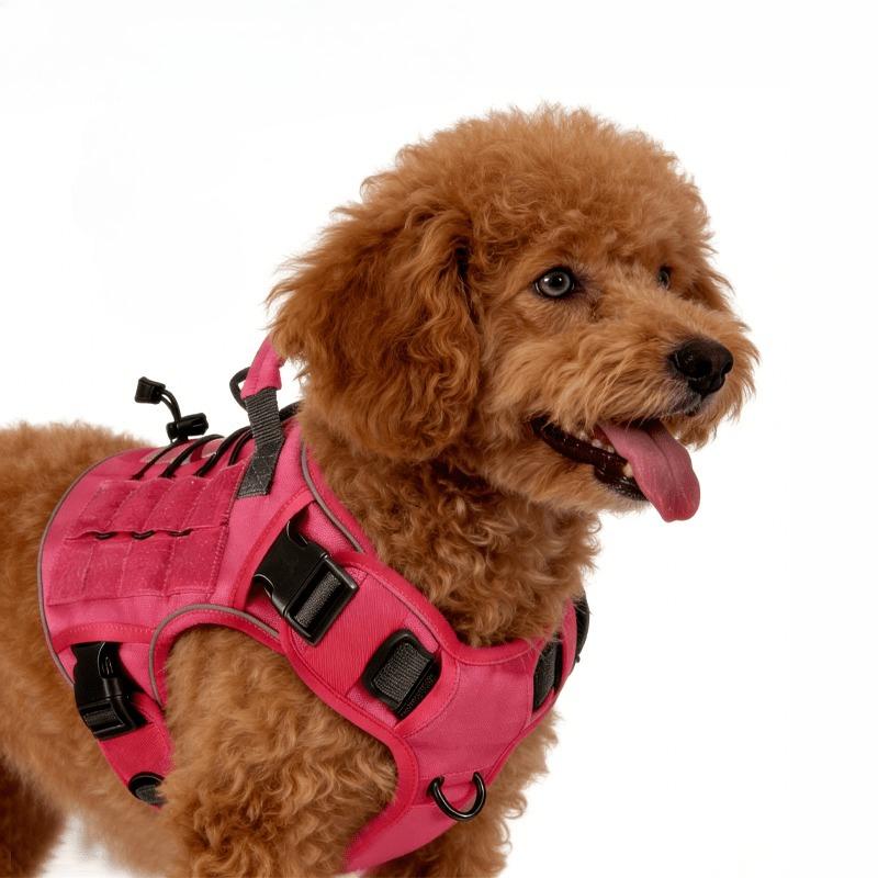 Tactical Dog Harness Vest Heavy Duty with Handle D Ring Reflective Adjustable for Training Obedience Search Rescue Multi Sizes