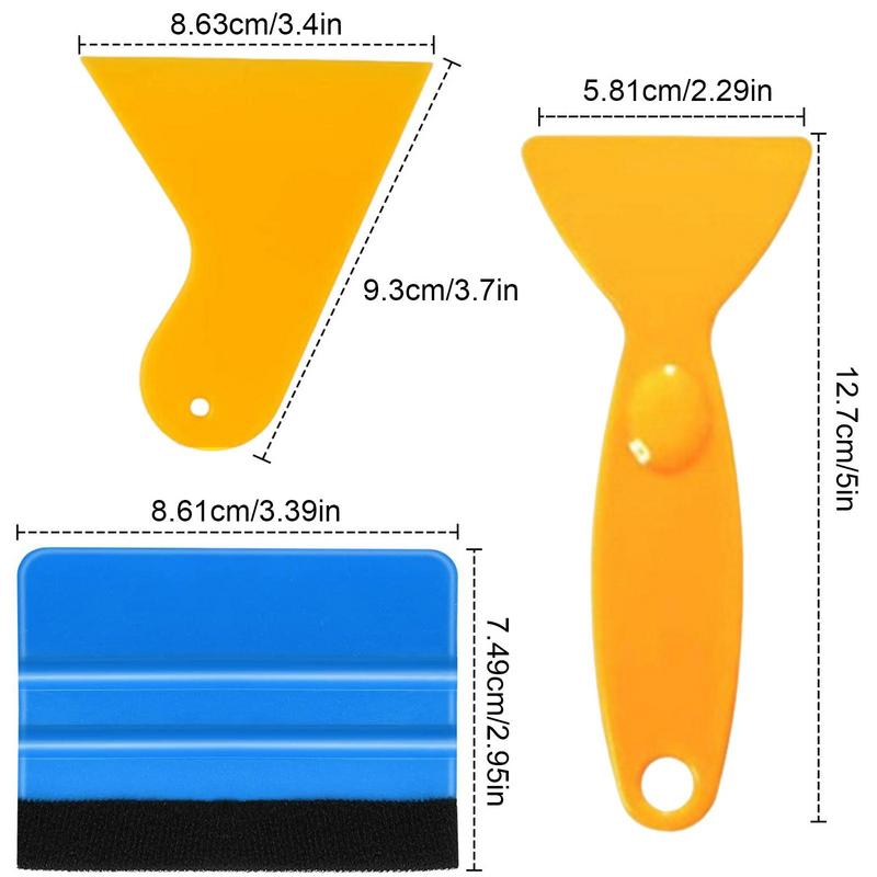 Car Film Wrap Tools Kit Squeegee Set Vinyl Scraper Cutter for Vehicle Window Tint Wrapping Tools Vinyl Spatula Auto Accessories
