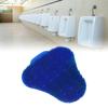 Einfach zu bedienender blauer Urinalsieb Spritzschutz Dreieckiger Spritzschutz Verstopfungssicher Desodorierender Urinalfilter Öffentliche Toilette