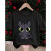 Cute Kawaii Toothless T-Shirt Summer Fashion Streetwear Cartoon Casual Crew Neck for Ages 3-14