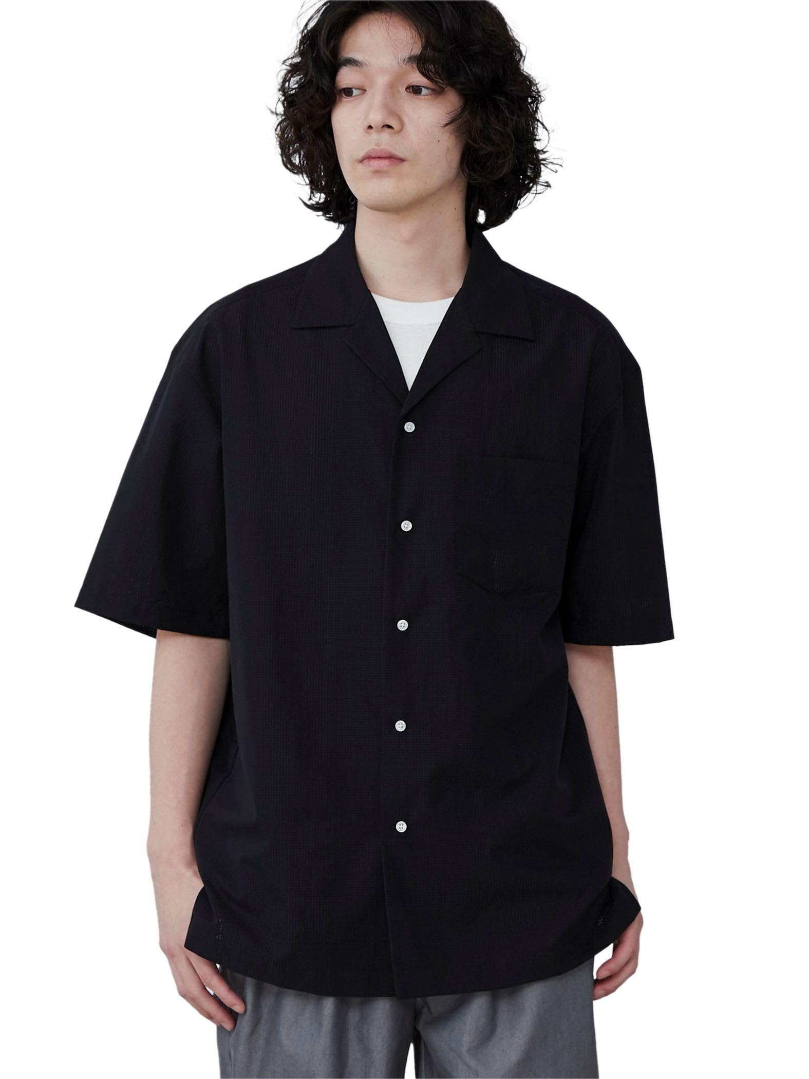 

Cohen DotAir Open Collar 75156430125 BLACK Size S Shirt, 0930, (09),