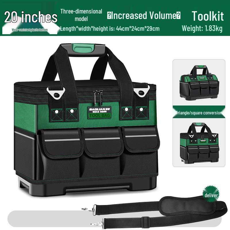Große Multifunktionale Elektriker Werkzeugtasche: Wasserdichtes, verschleißfestes Segeltuch mit dickem Stoff für praktische Aufbewahrung und Pflege.