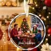 Personalized Christmas Ornament ,Custom Photo Crystal Pendant, Unique Christmas Gift For Couples,Family Home Xmas Tree Decor