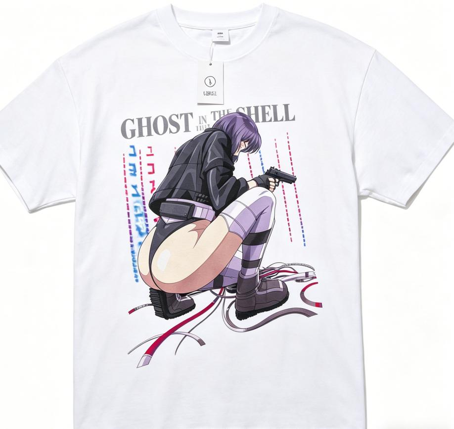 Ghost in the Shell Anime Lover T shirt Year round clothing personality Clothes Plus Size Unisex New Model Couples high quality soft