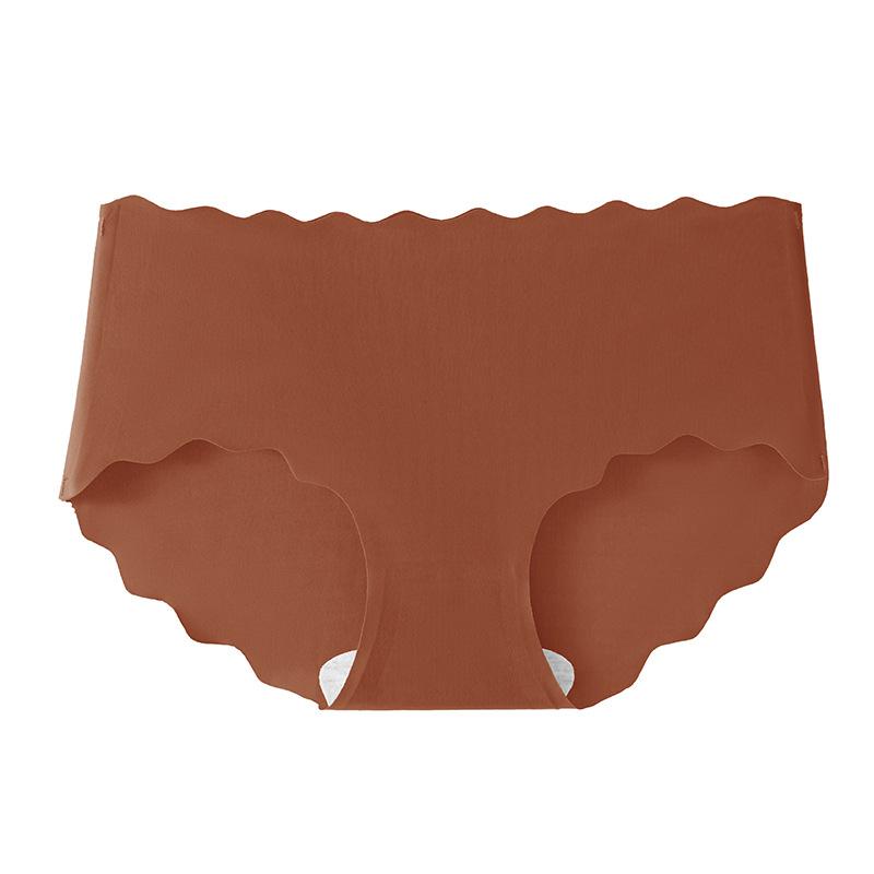 Women's Summer Wave Edge A Piece of Ice Silk Low Waist No Trace Breathable Triangle Briefs