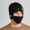 Unisex mask, goggles, beanie hat, cold-weather warm winter knit