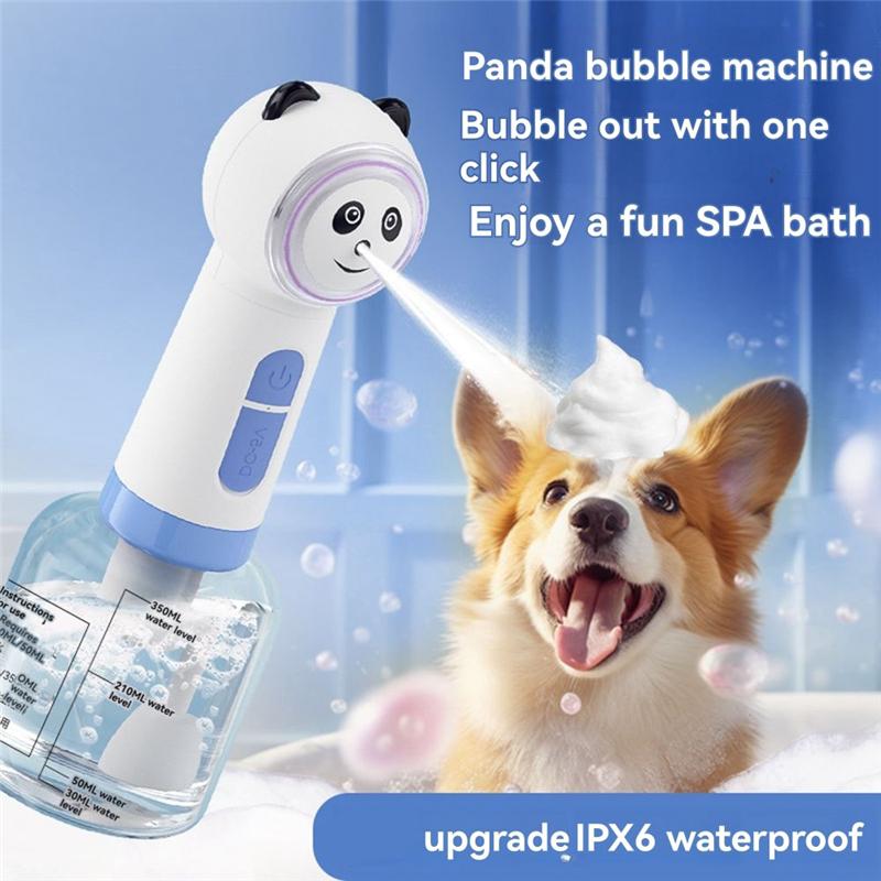 B97A-Cat Automatic Foam Soap Dispenser Cordless Pet Bath Cleaning Electric Dog Shampoo Foam Machine Pet Sprayer Supplies